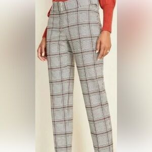 Ann Taylor Gray and Black Plaid Women's Trousers